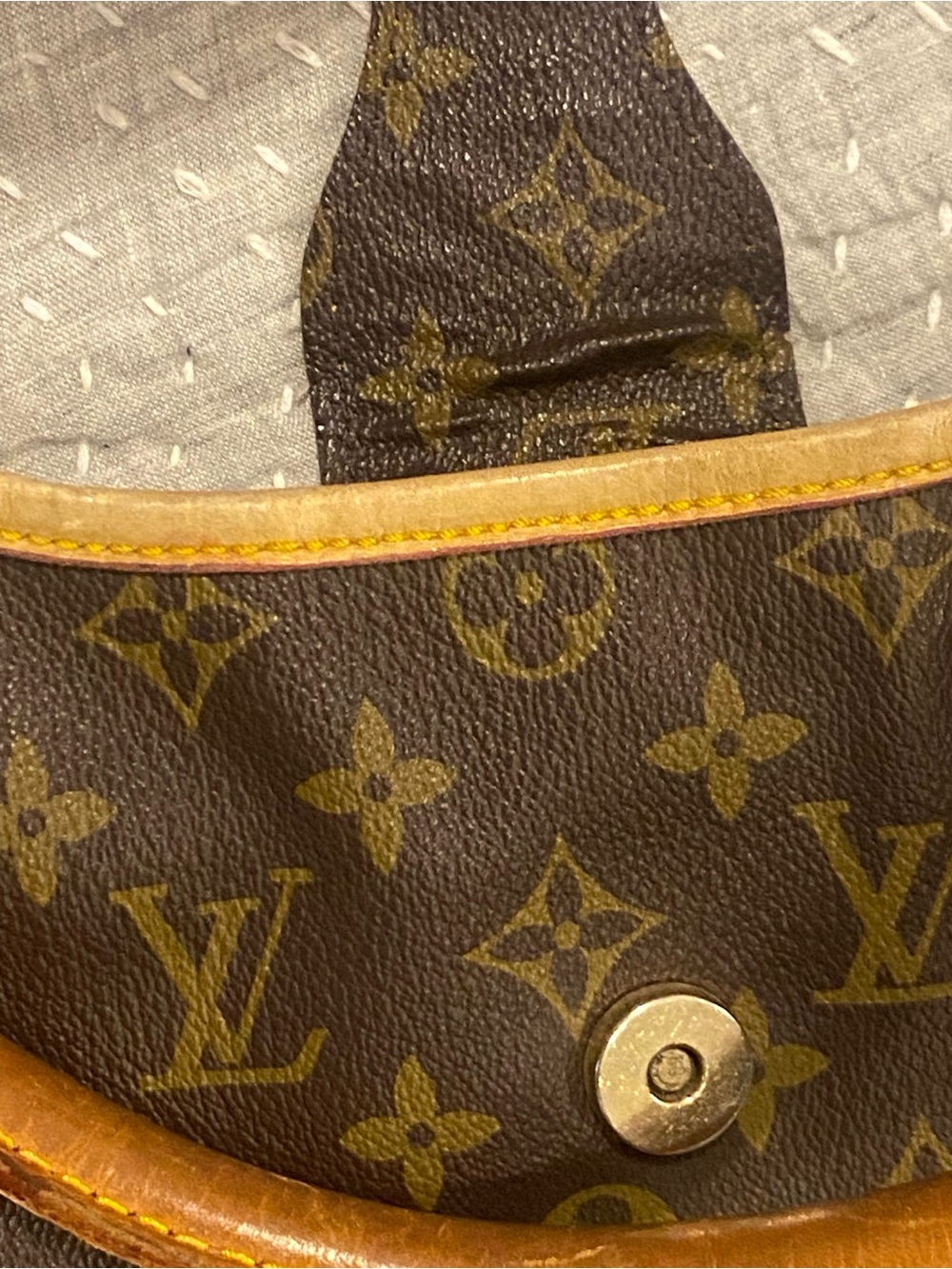 Luxury Monogram Shoulder bag Brown Leather Trim Large - Picture 12 of 13